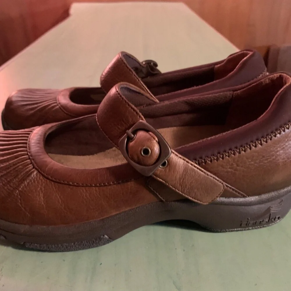 Dansko Brown Leather Mules - Picture 10 of 10